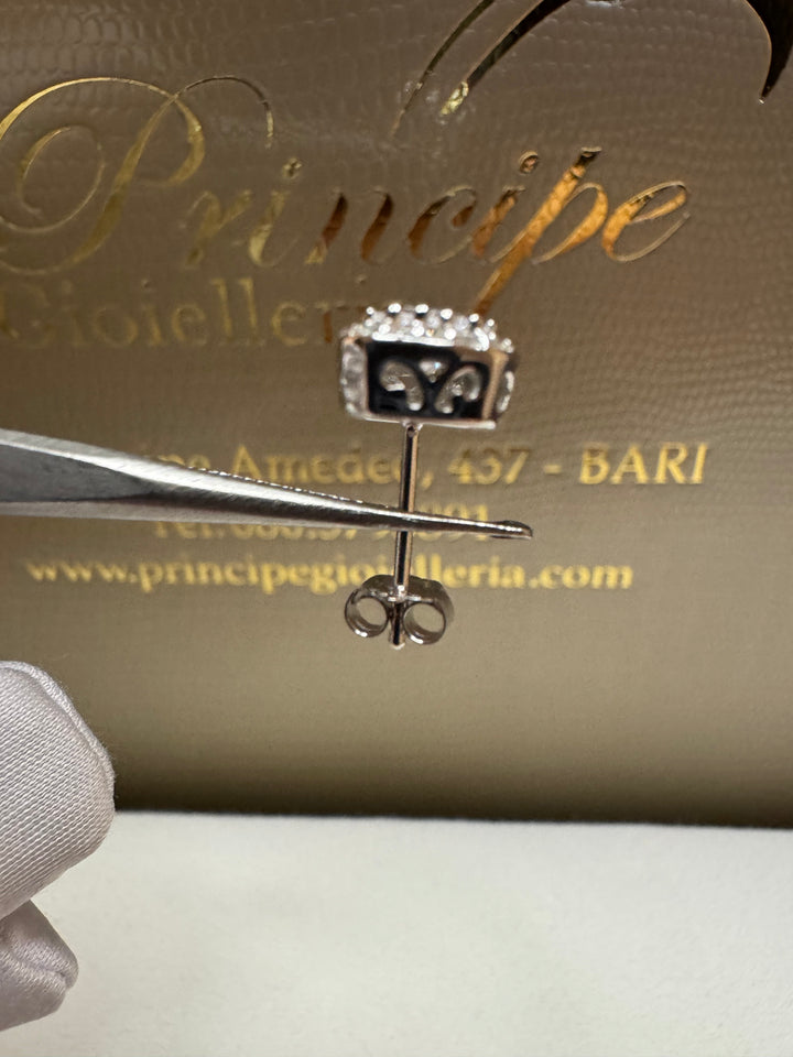 Orecchini argento 925 taglio smeraldo