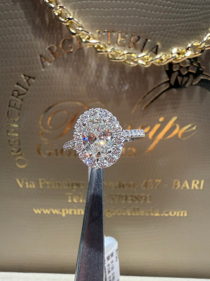 Anello Solitario ovale Visconti