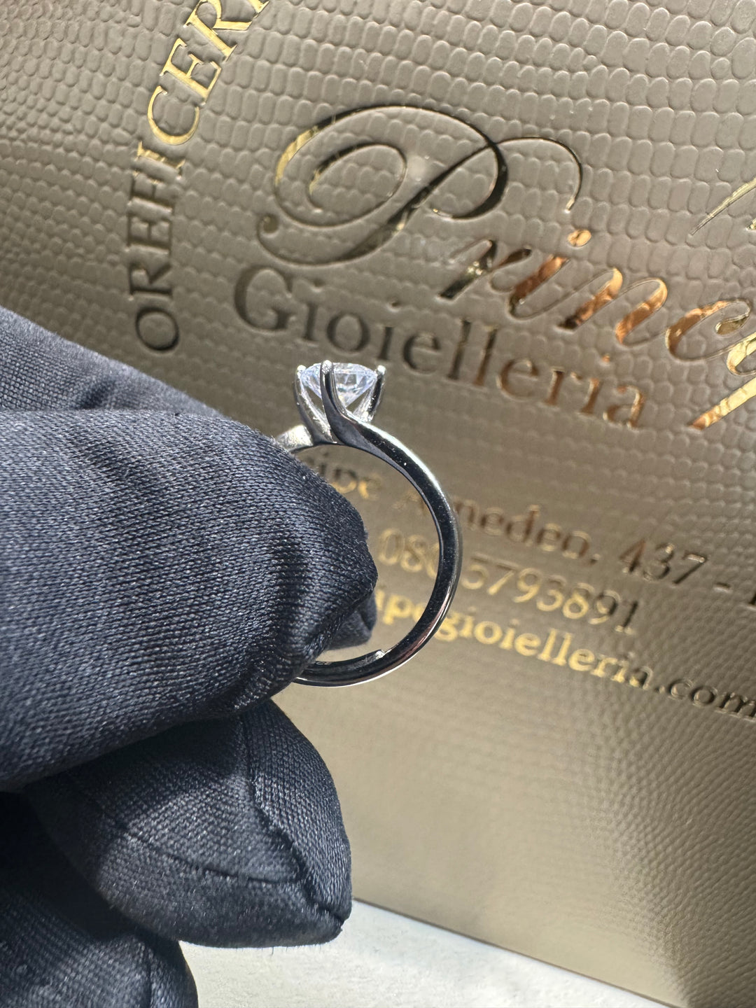 Anello Solitario argento 925