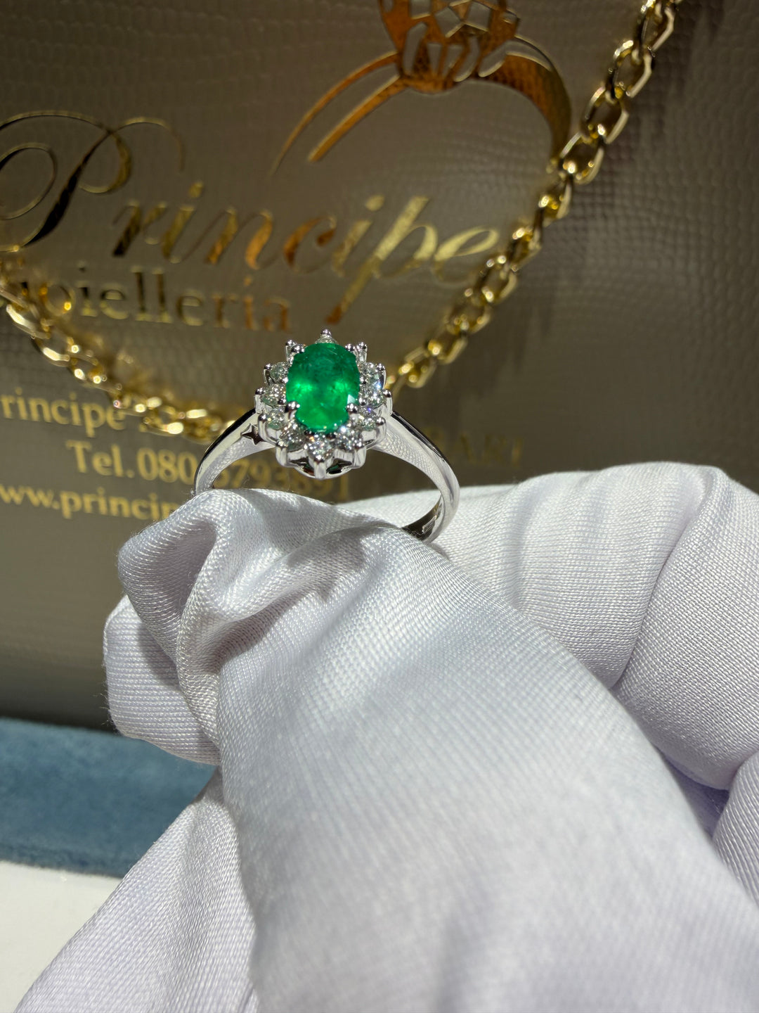 Anello smeraldo Comete