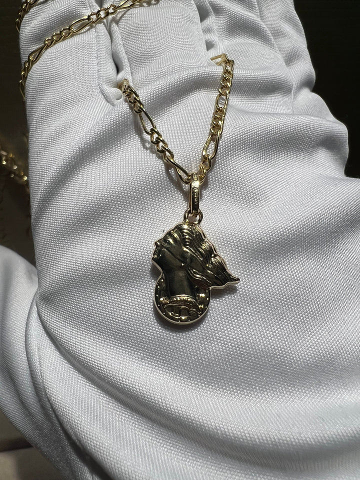 Collana dea bendata portafortuna oro