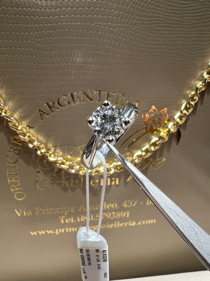 Anello solitario diamanti 1.20 CT Visconti