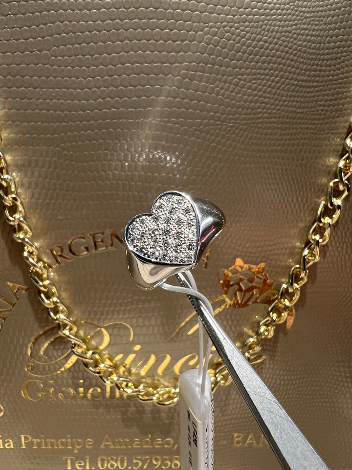 Anello pavè cuori diamanti Visconti