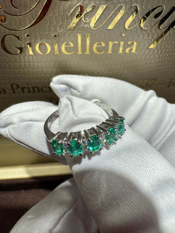 Anello veretta smeraldi Visconti