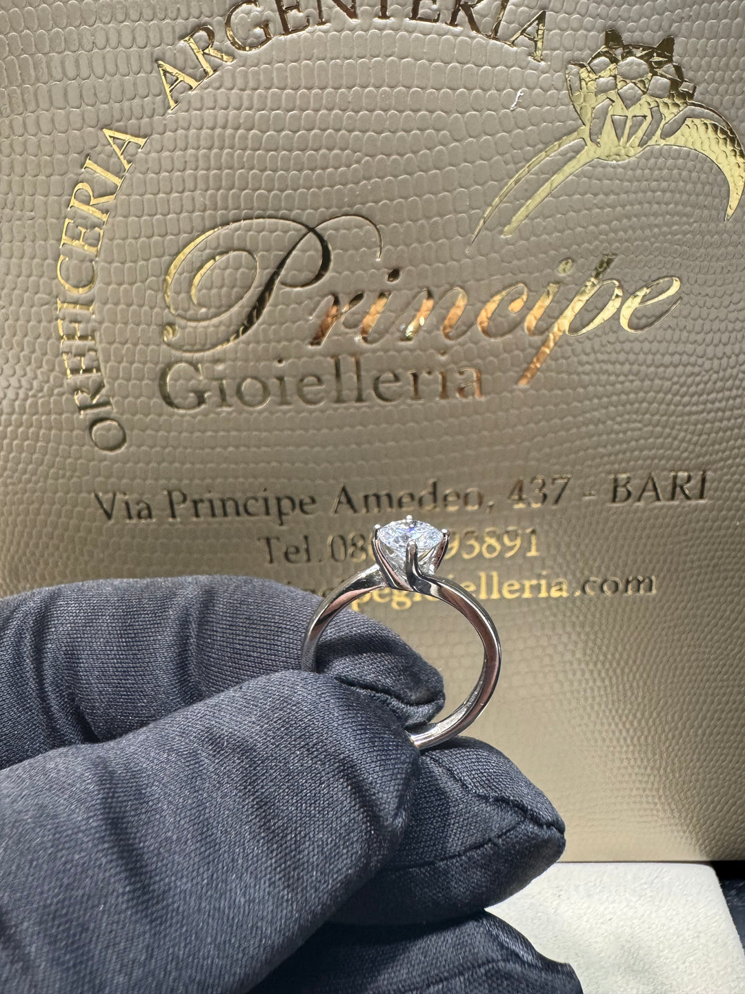 Anello Solitario argento 925