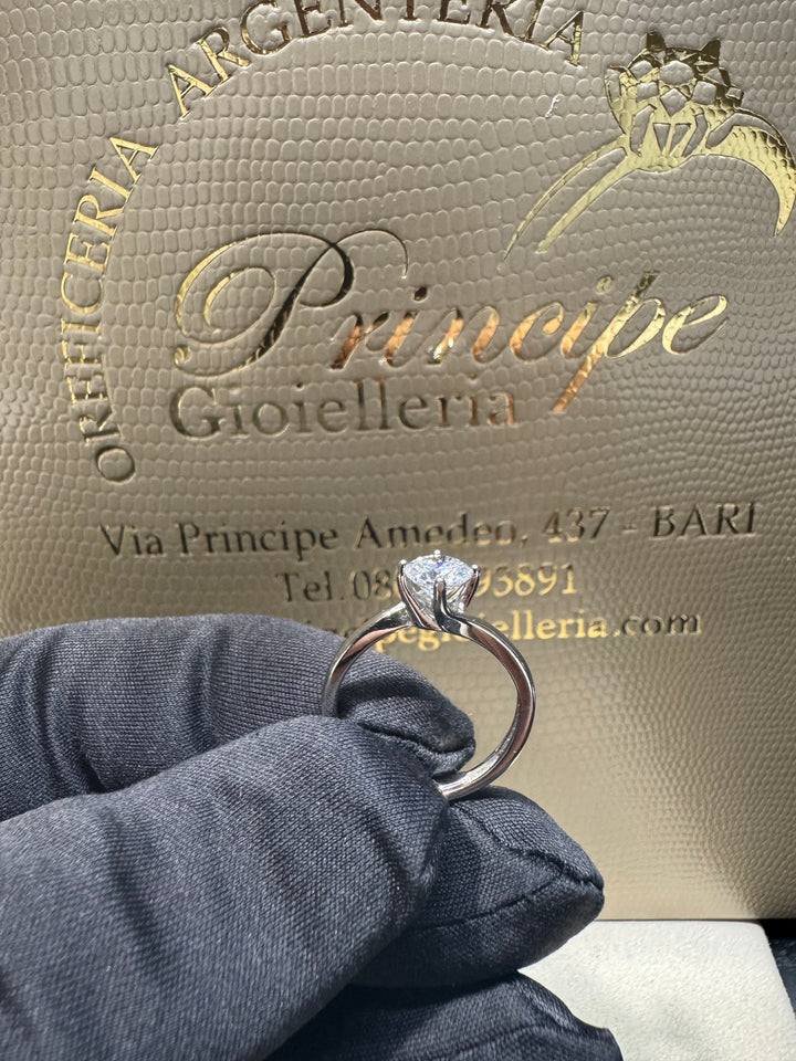 Anello Solitario argento 925