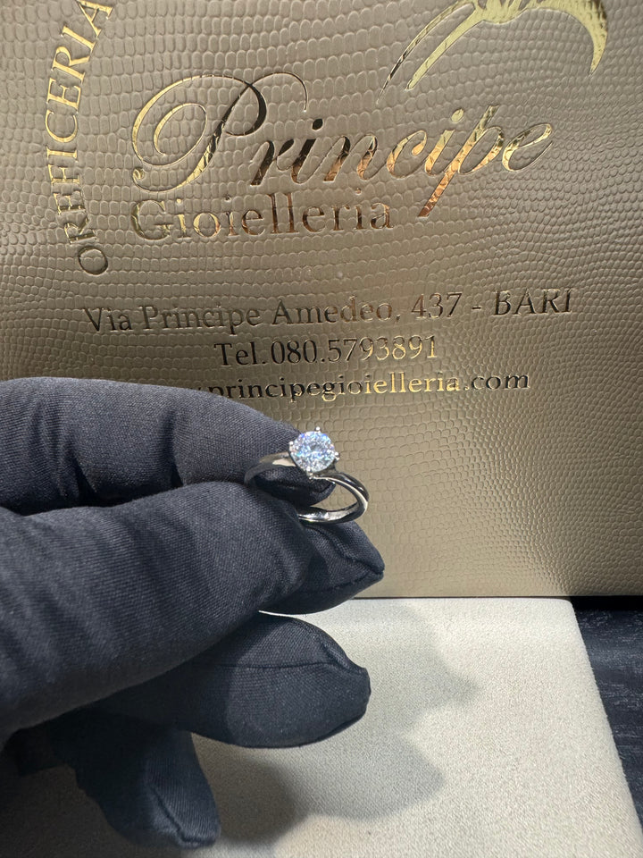 Anello Solitario argento 925