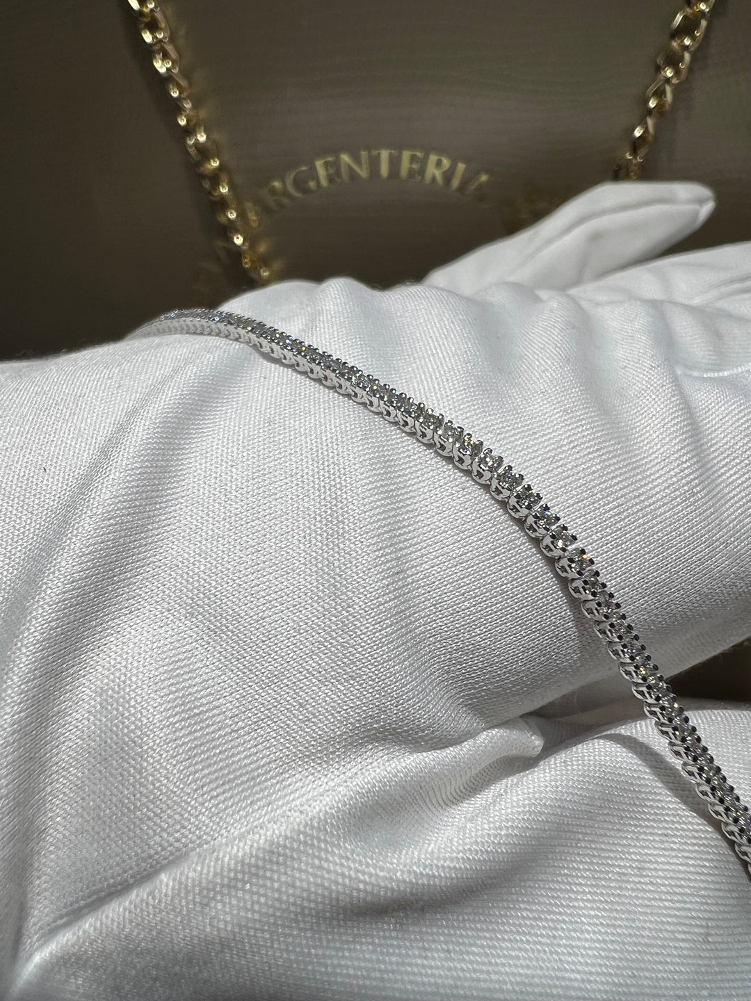 Bracciale tennis diamanti 0.70