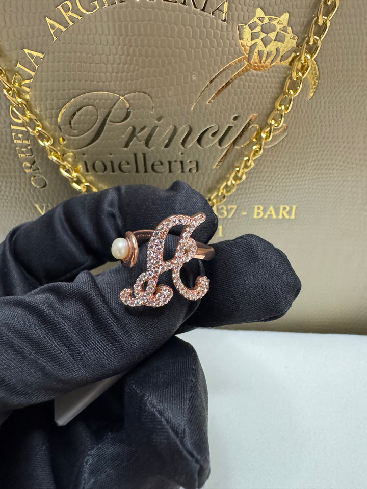 Anello lettera  argento 925 Marcello pane ❤️