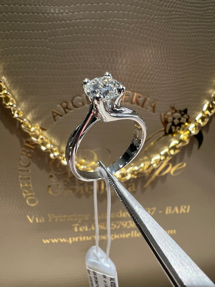 Anello solitario diamanti 1.20 CT Visconti