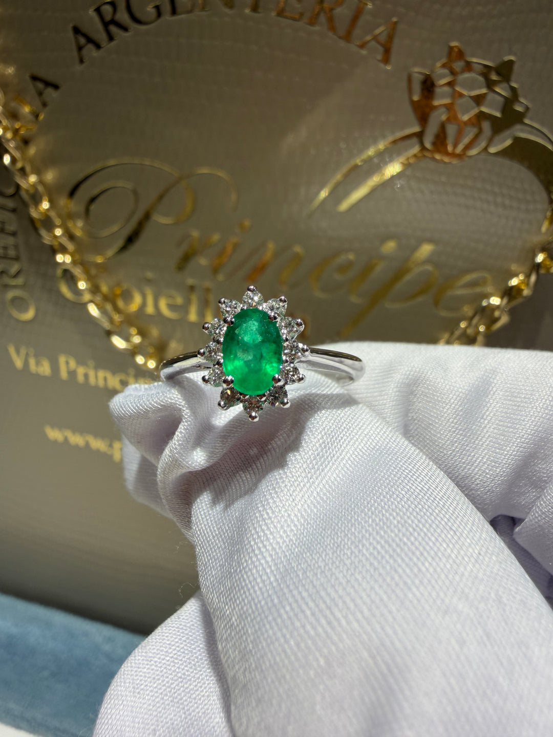 Anello smeraldo Comete