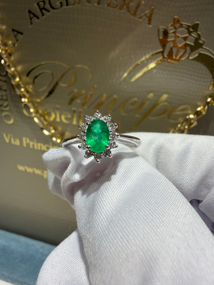 Anello smeraldo Comete