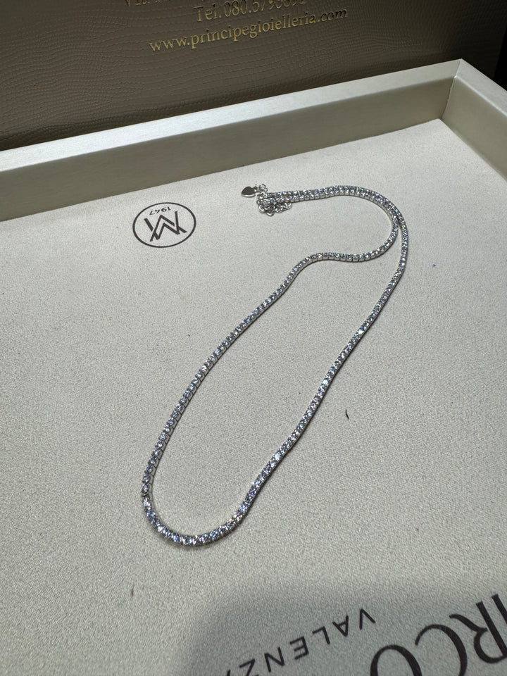 Collana tennis argento 925