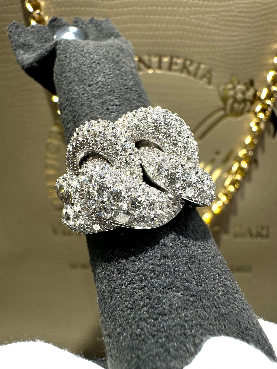 Anello treccia diamanti Visconti