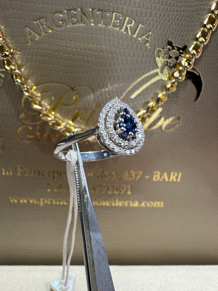Anello Comete Goccia Zaffiro Promozione