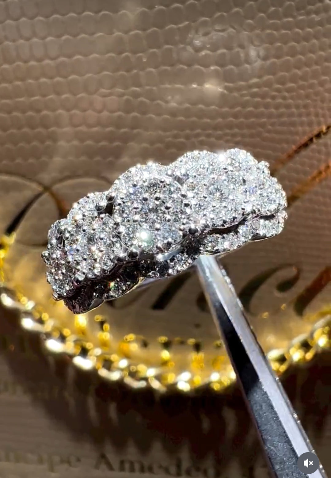 Anello veretta 5 pietre magik diamanti