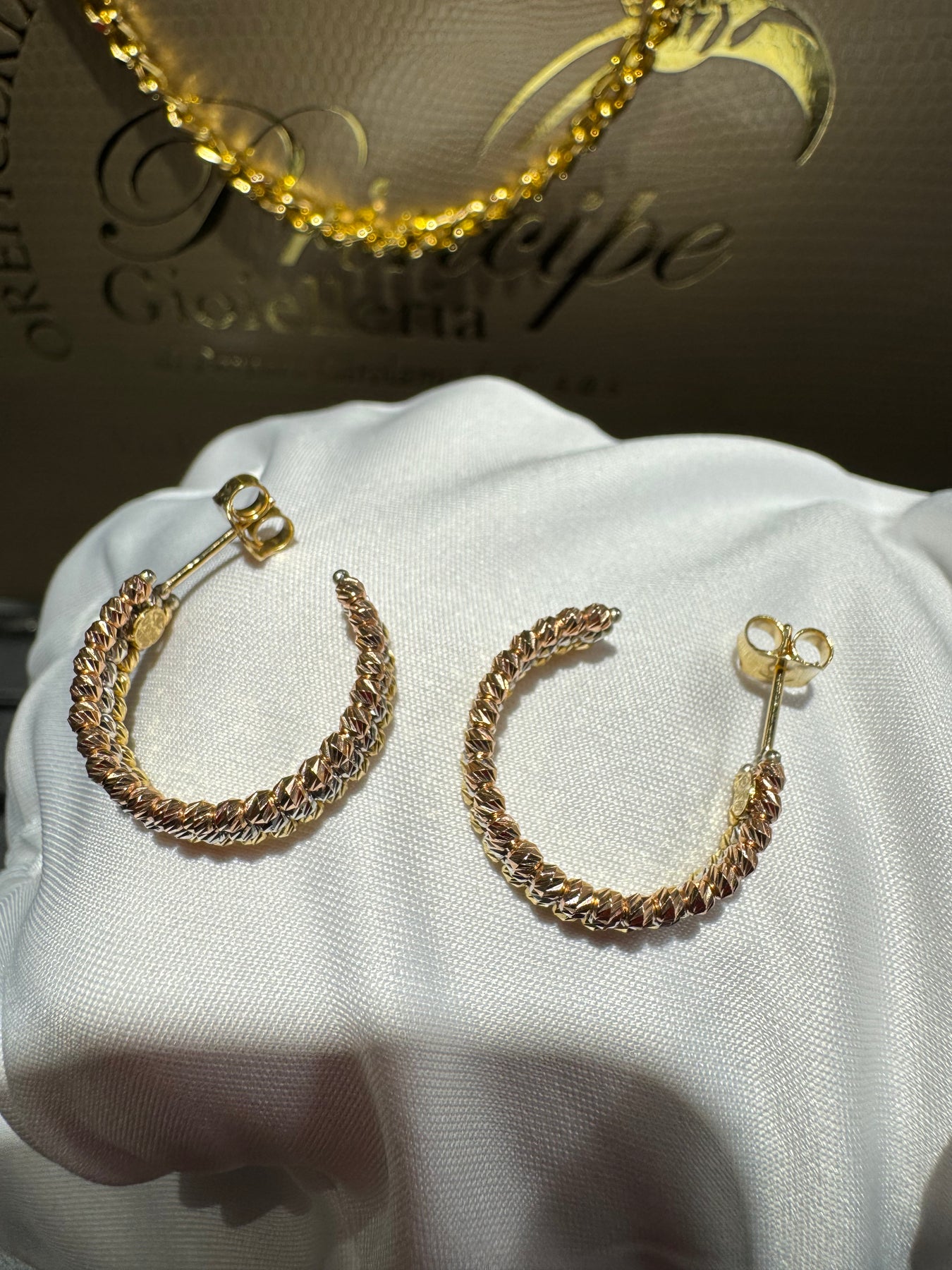 Orecchini A Cerchio Oro Rosa Oro 750 GP-S259314 - Foto 3