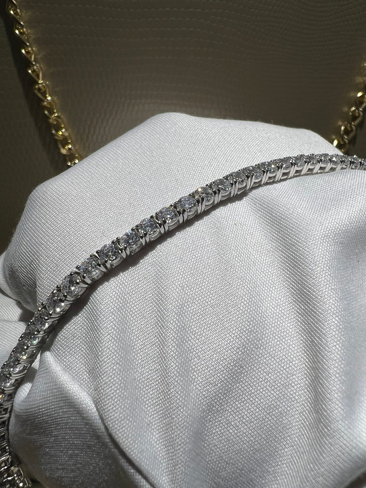 Bracciale tennis bianco comete argento