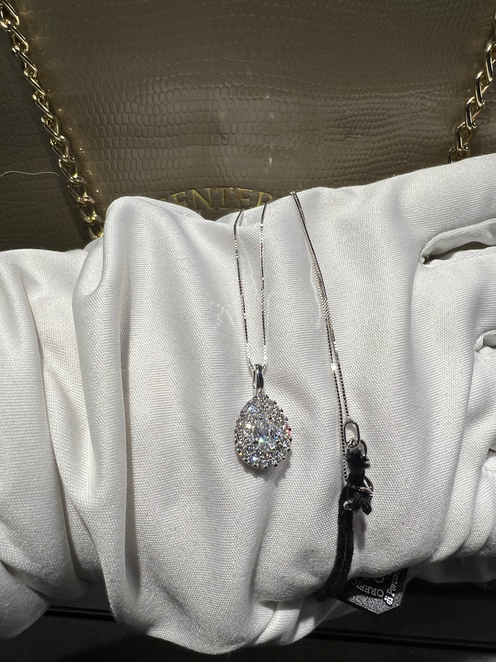 Collana goccia oro doppio giro
