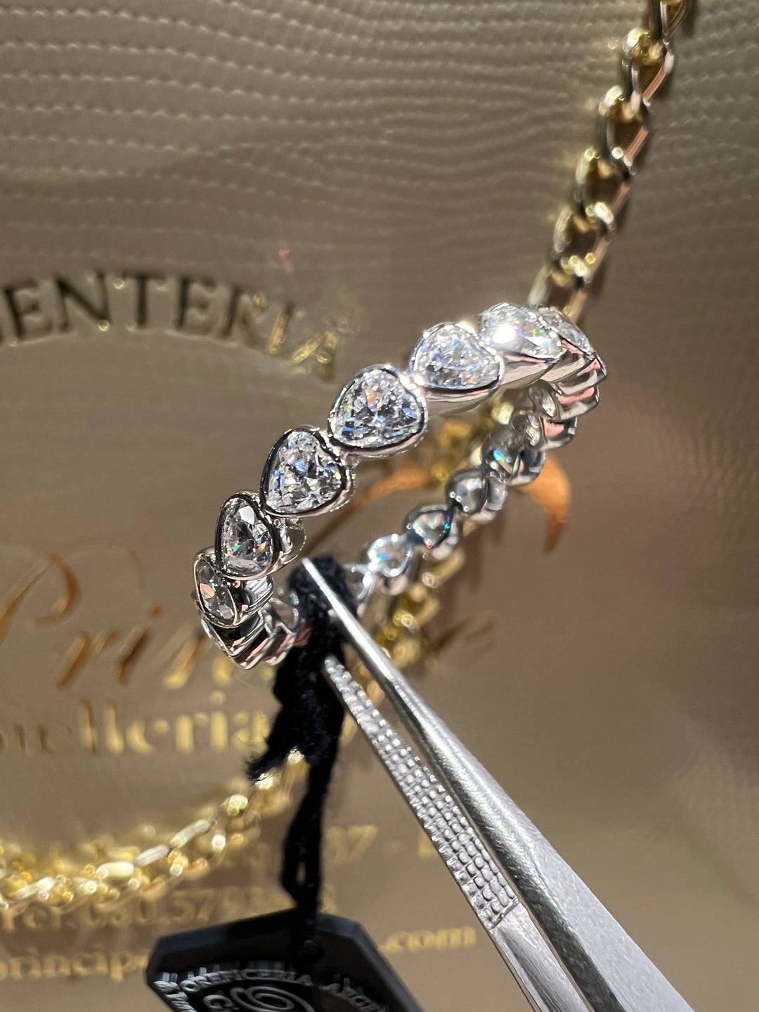 Anello Veretta girodito cuori oro
