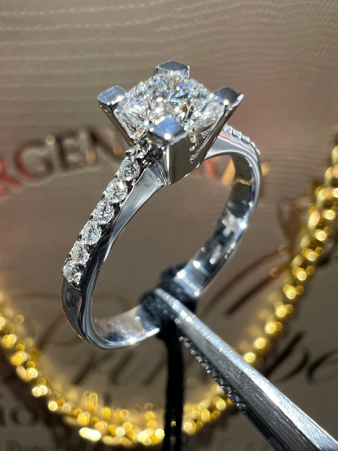 Anello solitario 0.50