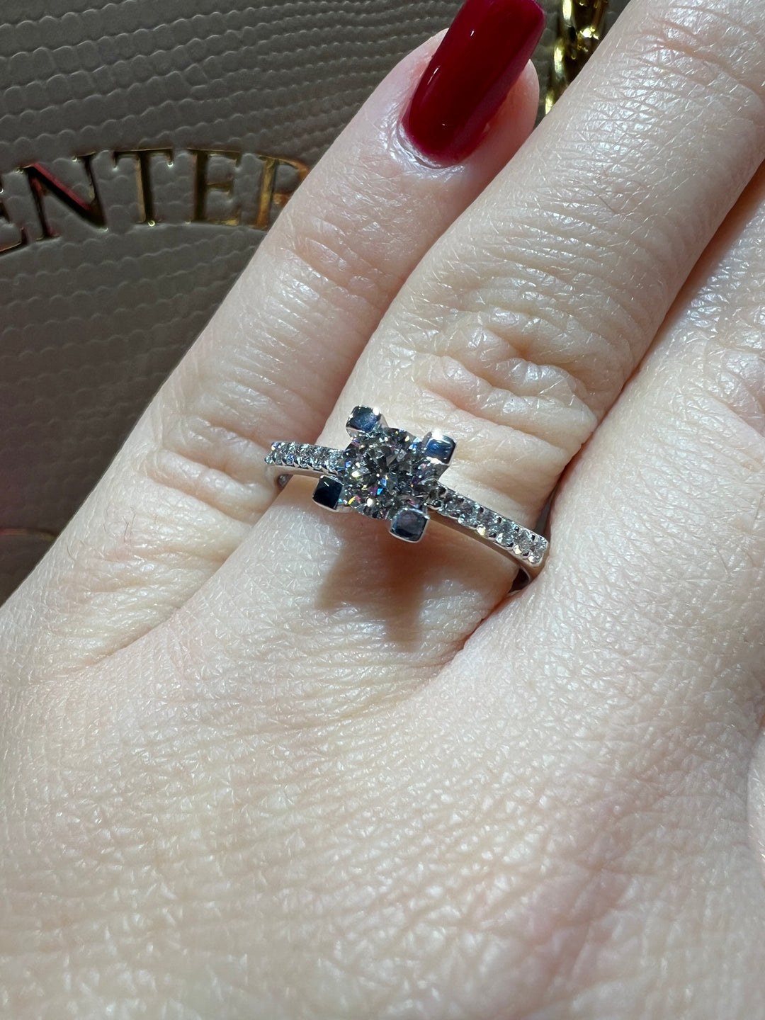 Anello solitario 0.50