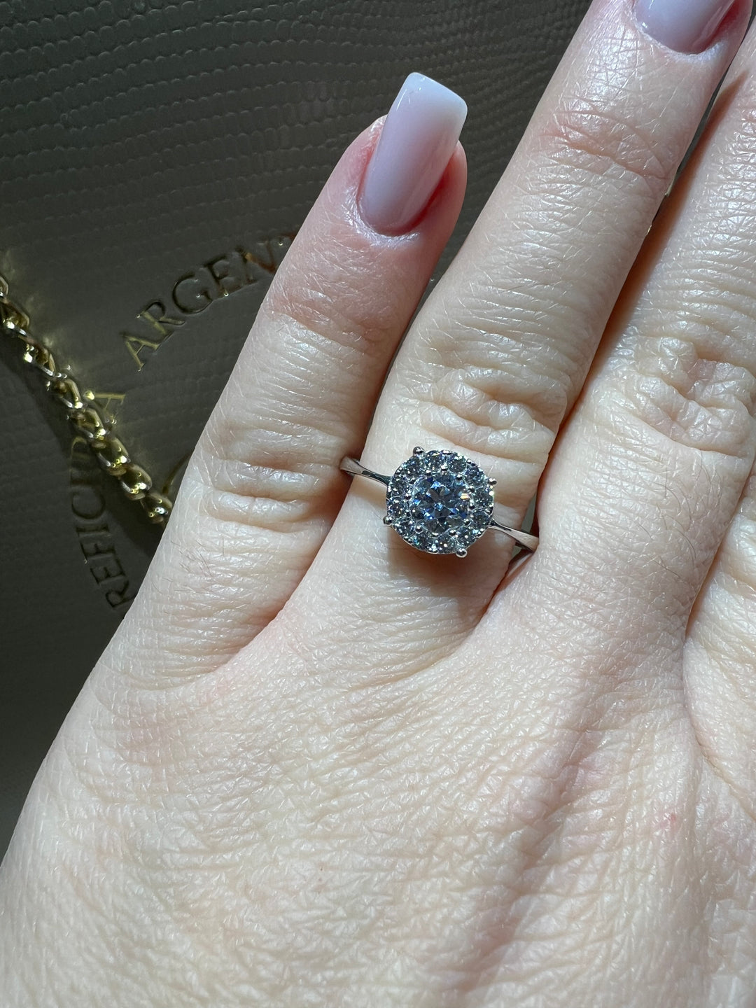 Anello Solitario basket oro