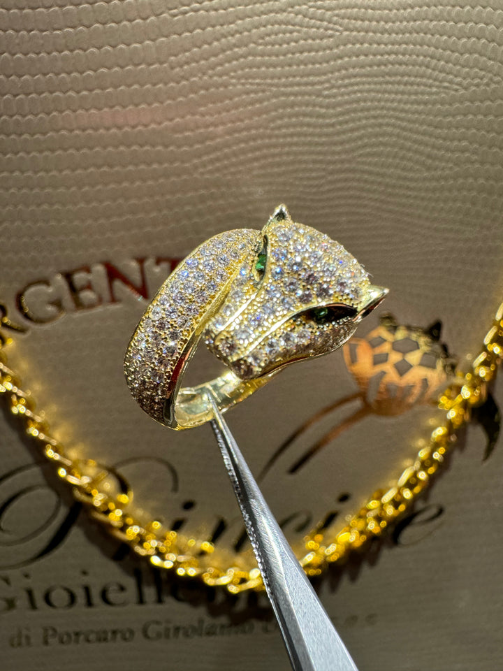 Anello pantera oro