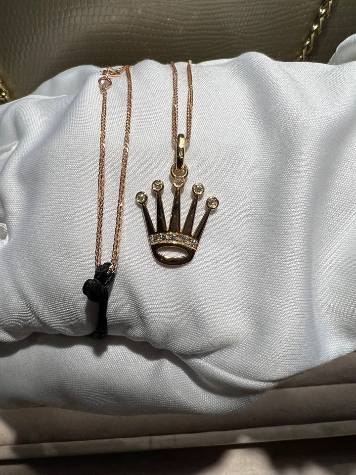 Collana corona con diamanti