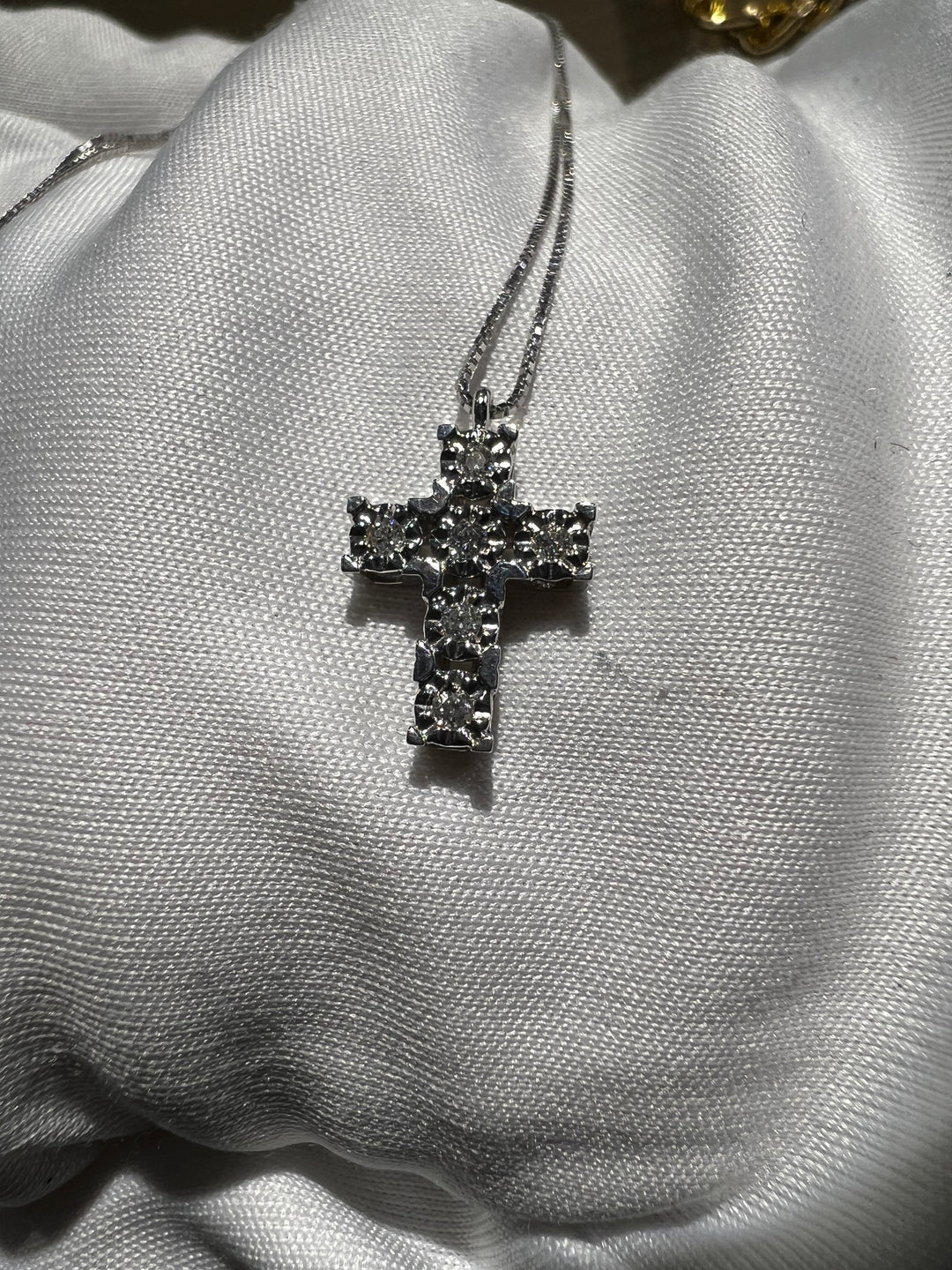 Collana croce diamanti comete