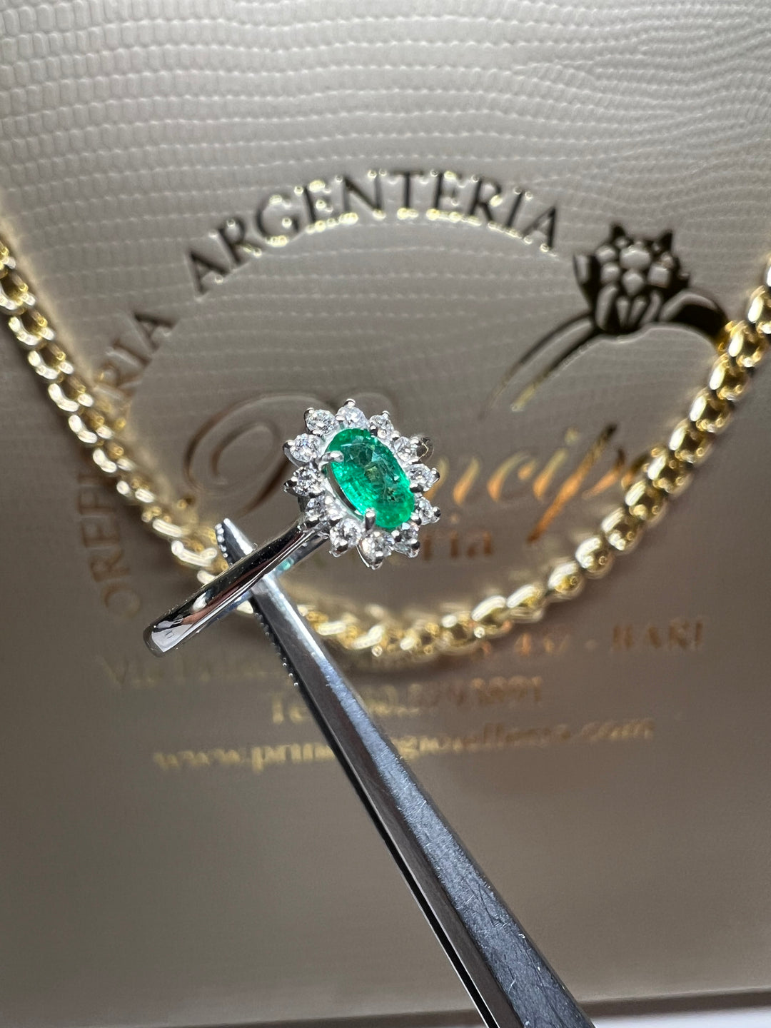 Anello Kate smeraldo 0,25