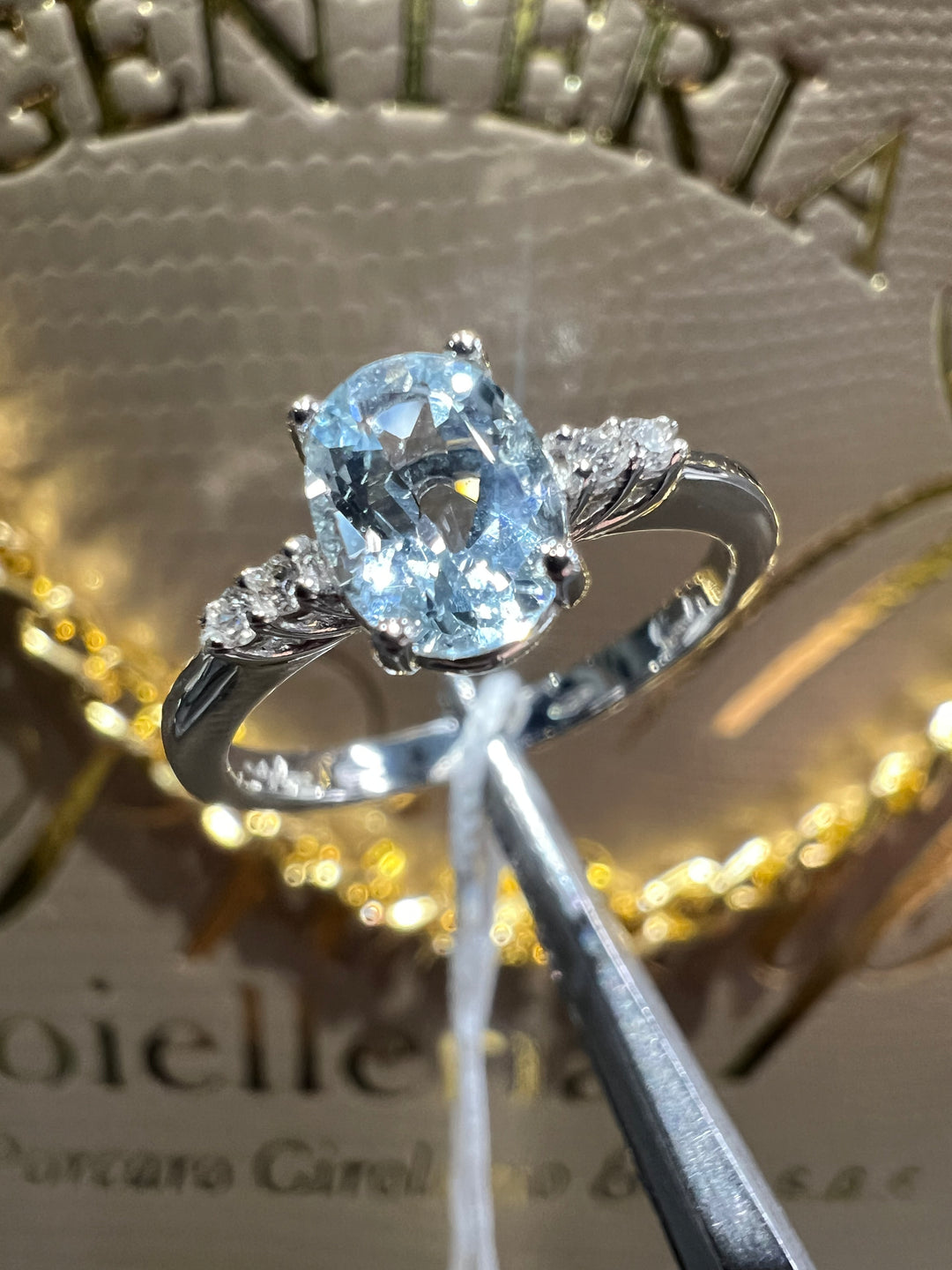 Comete Gioielli Anello In Acquamarina Pietre Preziose Comete