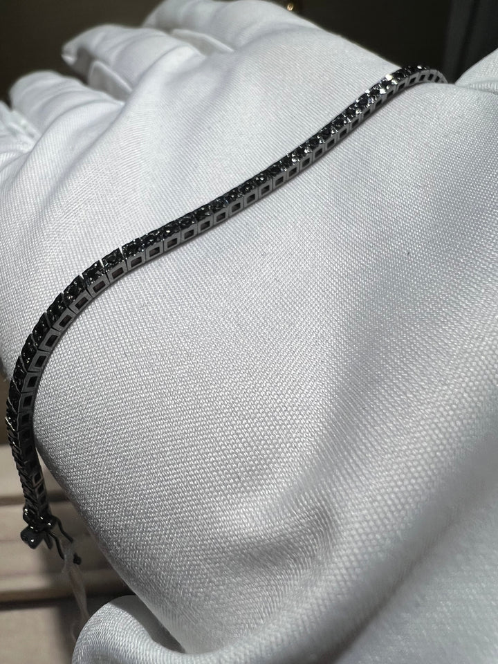 Bracciale tennis diamanti neri 1.04
