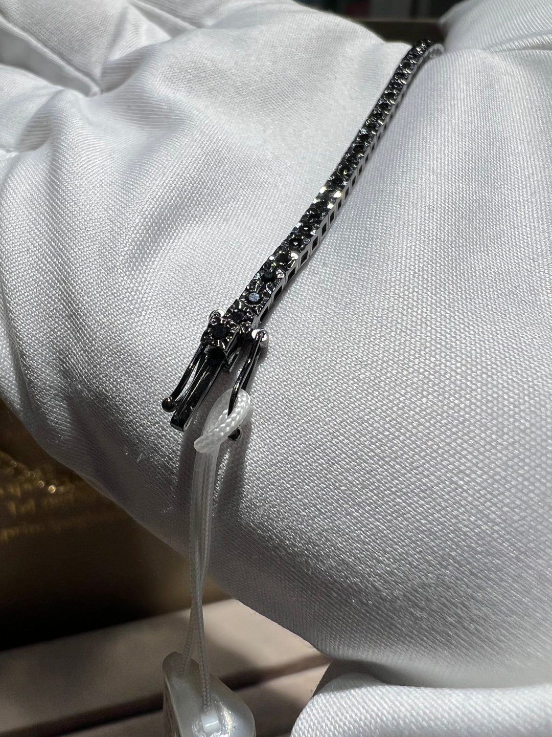 Bracciale tennis diamanti neri 1.04