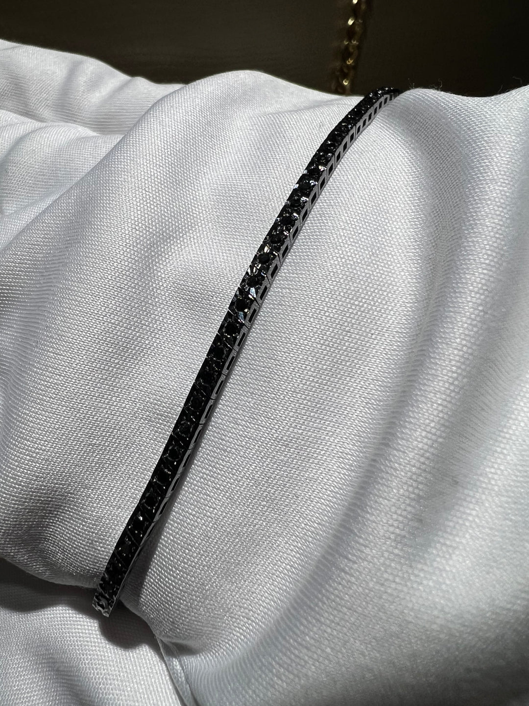 Bracciale tennis diamanti neri 1.04