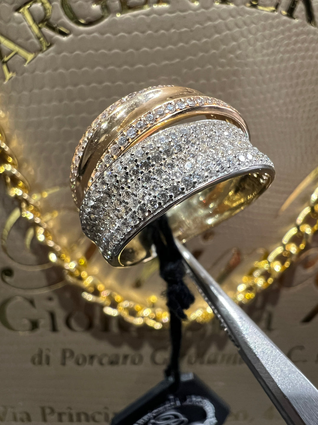 Anello doppio fascione oro