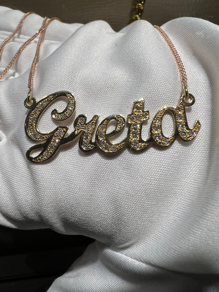 Collana personalizzata oro e diamanti