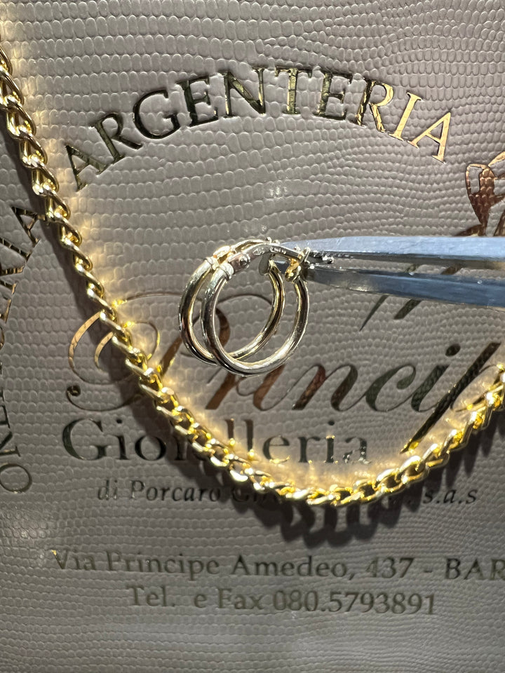 Orecchini cerchietti oro