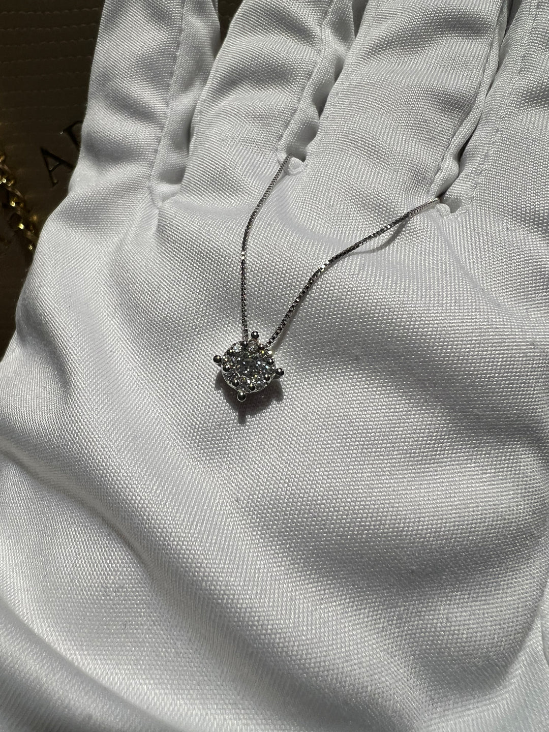 Collana punto luce comete diamanti 0.15