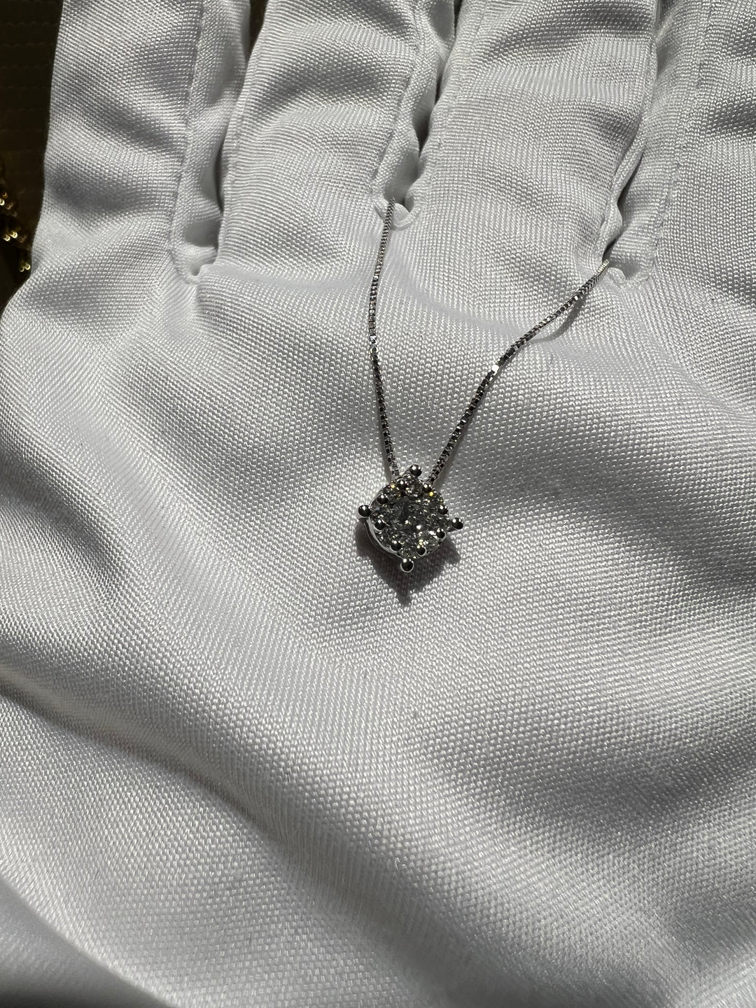 Collana punto luce comete diamanti 0.15