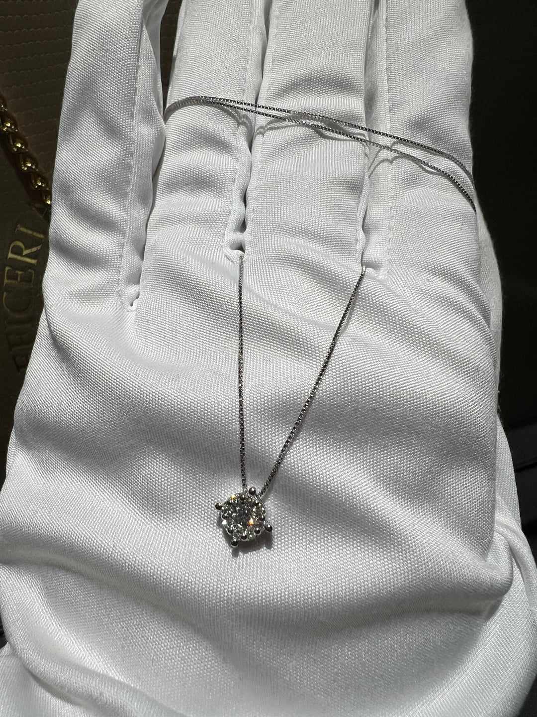 Collana punto luce comete diamanti 0.15