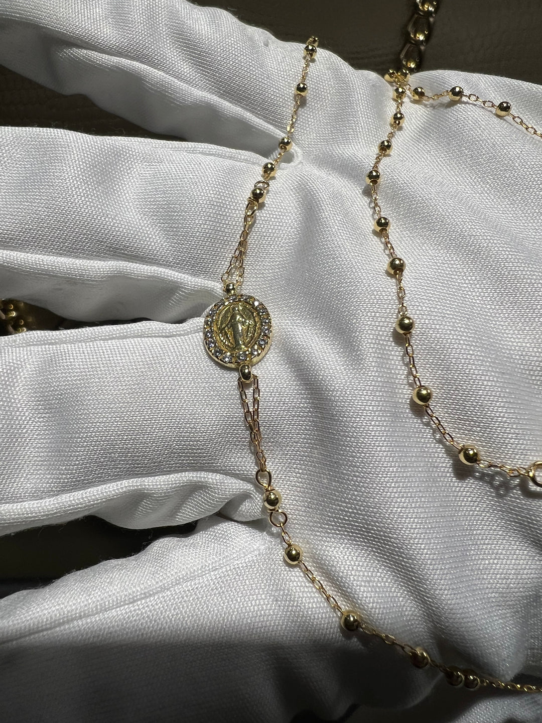 Collana Rosario con pietre oro