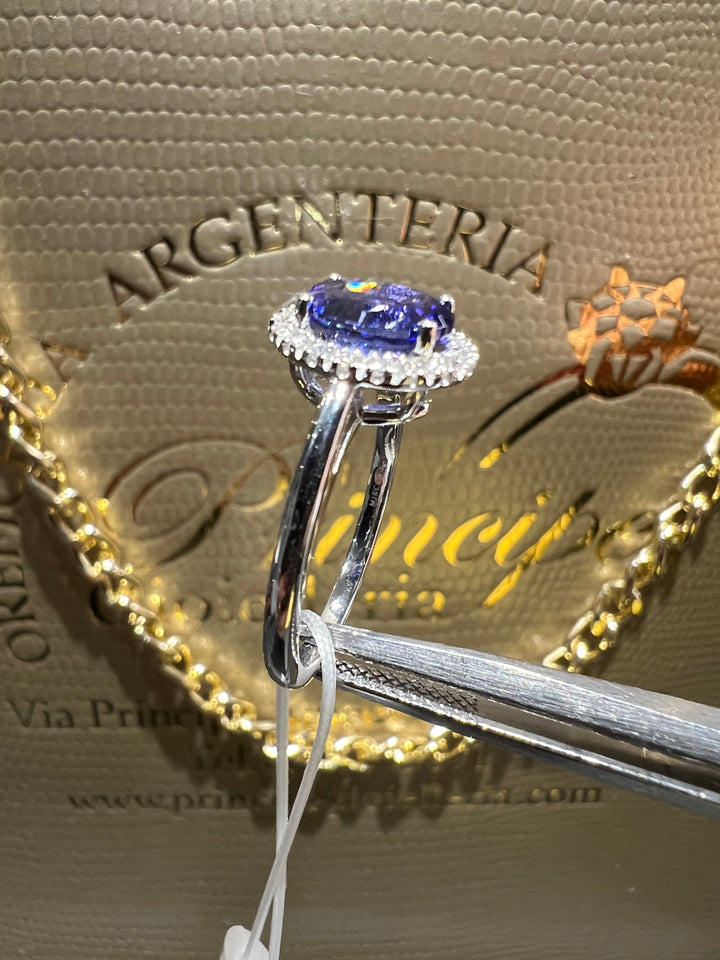 Anello Tanzanite taglio ovale Visconti