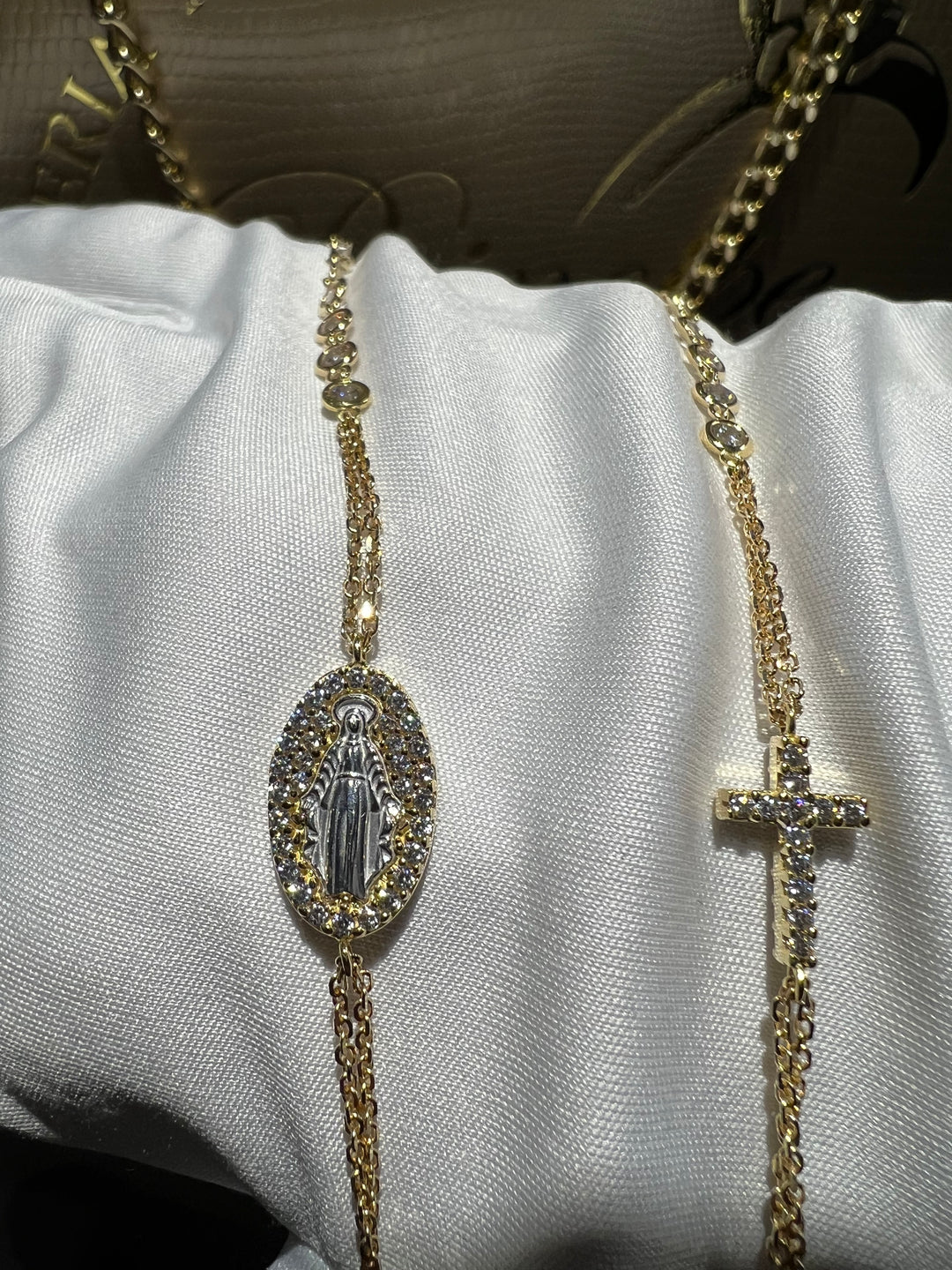 Collana rosario con pietre