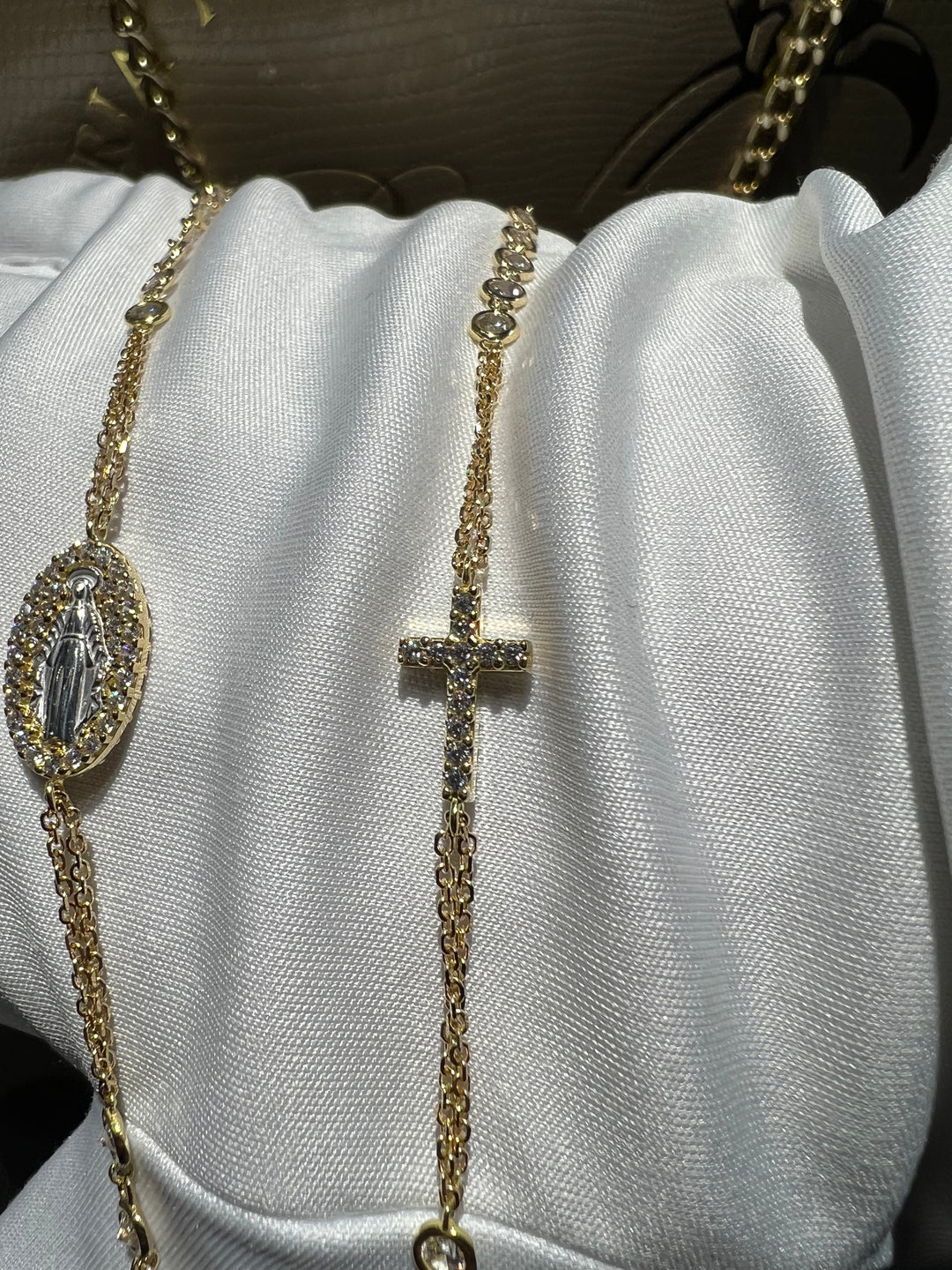 Collana rosario con pietre