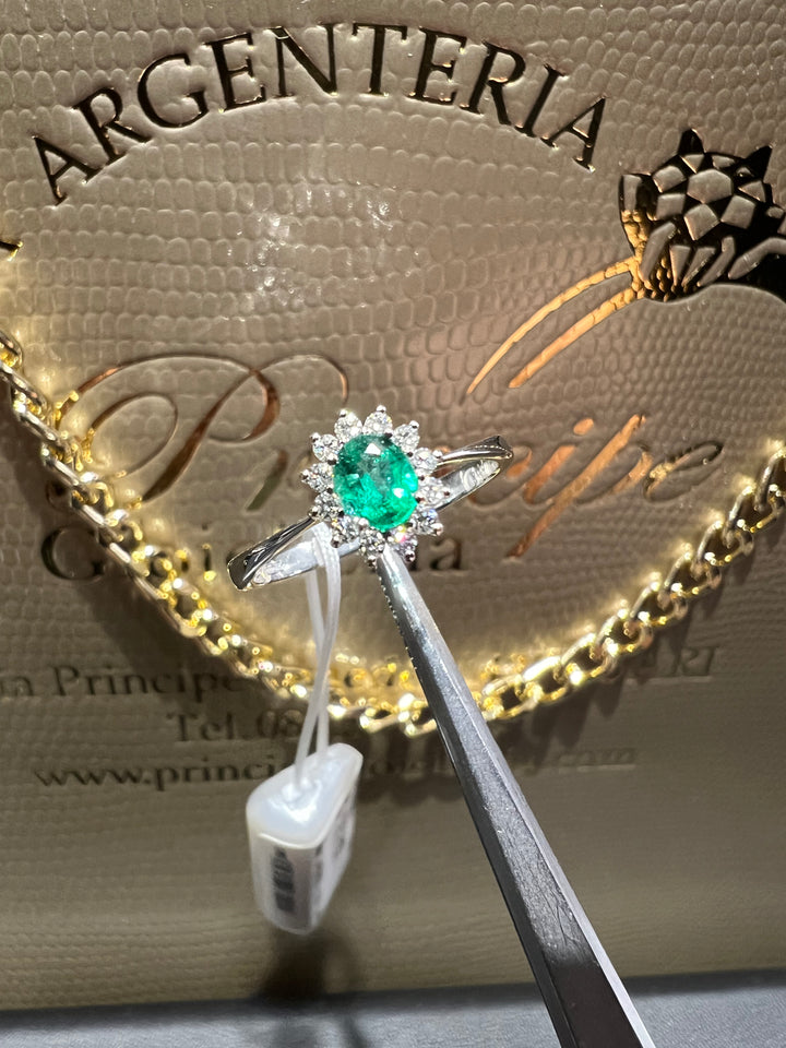 Anello Margherita smeraldo Visconti 0.33