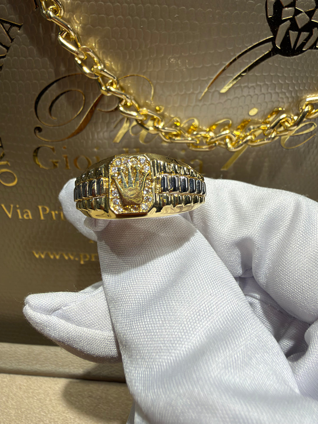 Anello corona diamanti