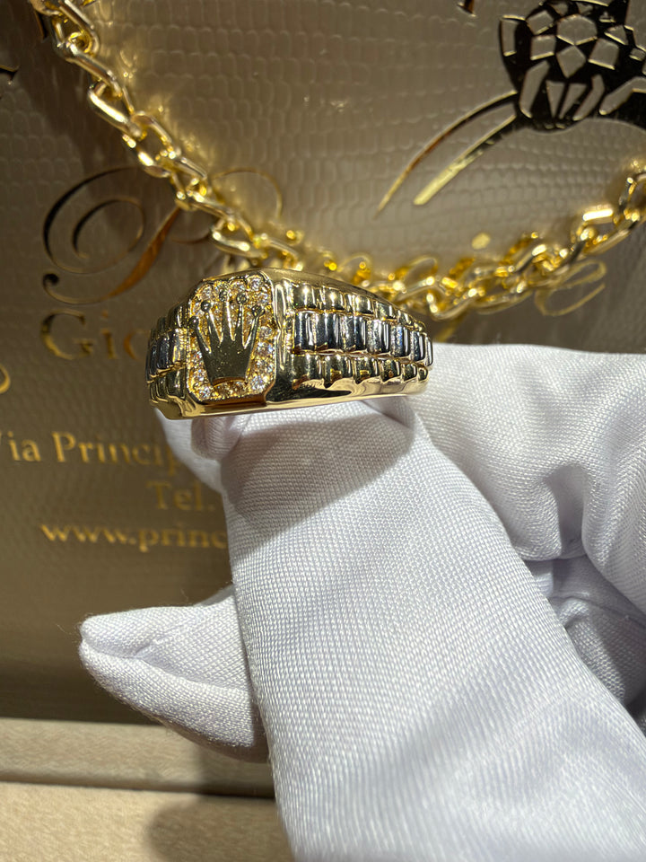 Anello corona diamanti