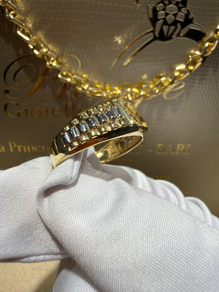 Anello corona diamanti