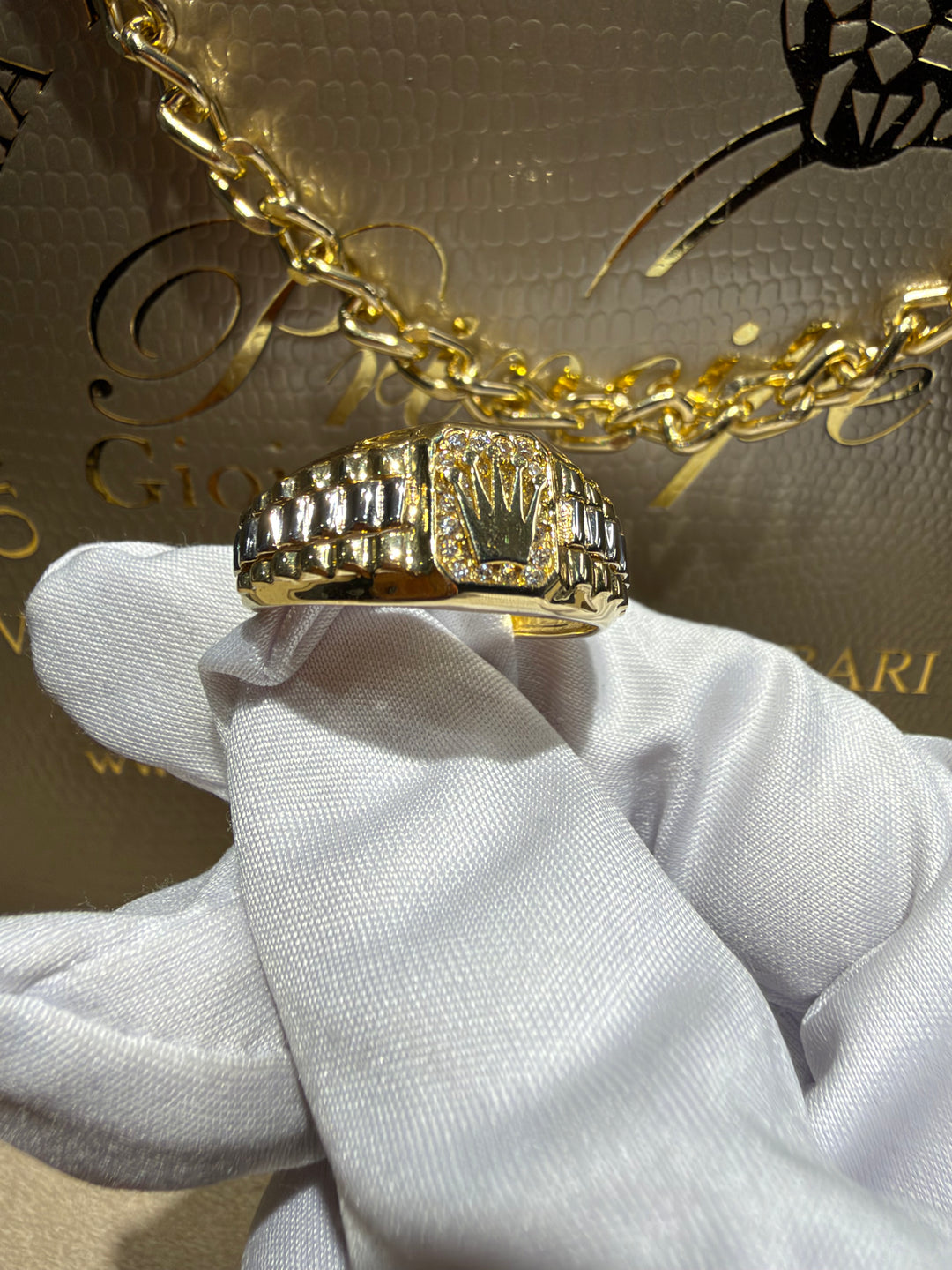 Anello corona diamanti